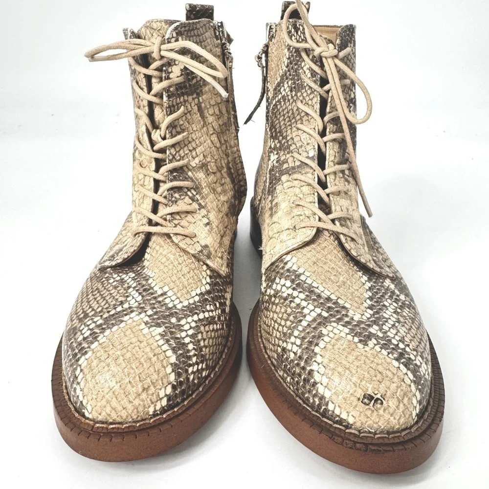 Sam Edelman Boots Nina Python Embossed Lace up